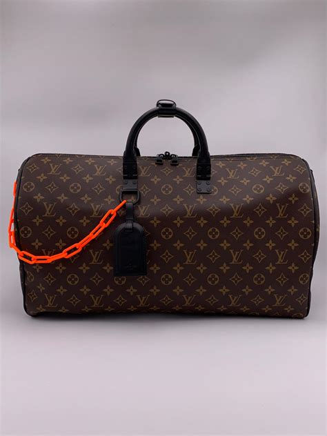 lv keepall virgil abloh|louis vuitton keepall logo.